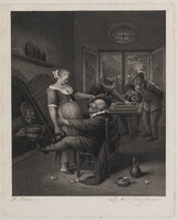 KG 07762
<br/>
Herberg met tric-trac spelende en drinkende figuren
<br/>
<em>Claessens, Lambertus Antonius (1763-1834)</em>